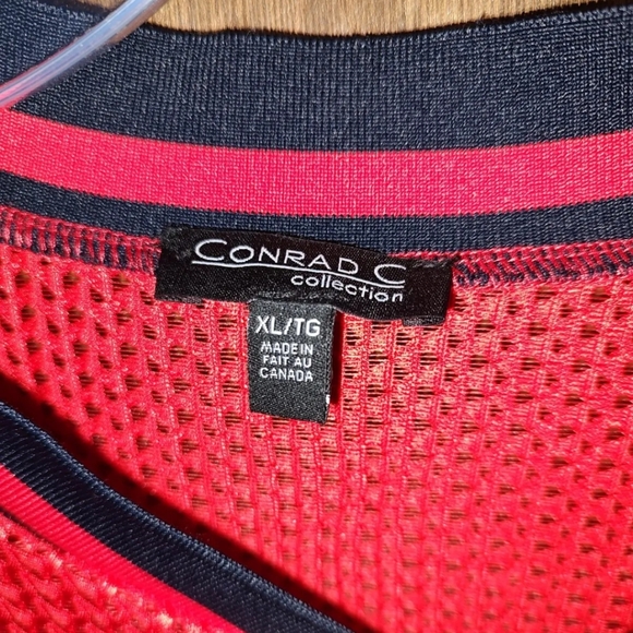 Conrad C Mesh Zip Up Red Jacket, XL Pre-owned Black trim - Picture 3 of 10